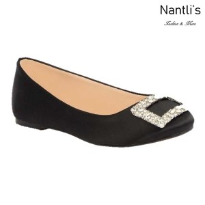 BL-K-Gigi-12 Black Zapatos de niña Mayoreo Wholesale girls flats Kids dress Shoes Nantlis