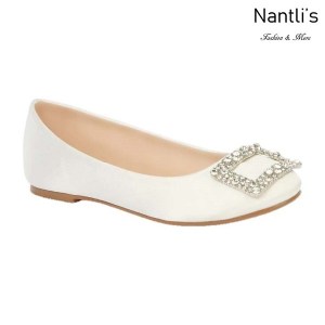 BL-K-Gigi-12 Ivory Zapatos de niña Mayoreo Wholesale girls flats Kids dress Shoes Nantlis