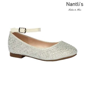 BL-K-Harper-1 White Zapatos de niña Mayoreo Wholesale girls flats Kids dress Shoes Nantlis