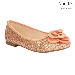 BL-K-Harper-48 Rose Gold Zapatos de niña Mayoreo Wholesale girls flats Kids dress Shoes Nantlis