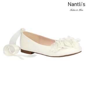 BL-K-Harper-50 White Zapatos de niña Mayoreo Wholesale girls flats Kids dress Shoes Nantlis