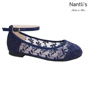 BL-K-Harper-78 Navy Zapatos de niña Mayoreo Wholesale girls flats Kids dress Shoes Nantlis