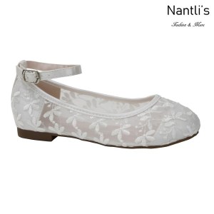 BL-K-Harper-78 White Zapatos de niña Mayoreo Wholesale girls flats Kids dress Shoes Nantlis