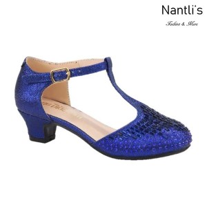 BL-K-Suri-14 Navy Zapatos de niña Mayoreo Wholesale Kids heels dress Shoes Nantlis