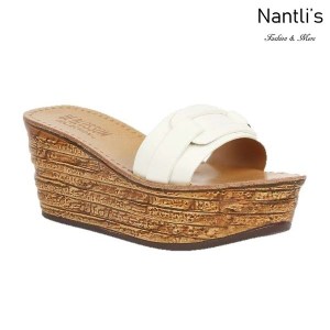 BL-Kloss-1 White Zapatos de Mujer Mayoreo Wholesale Women Shoes Wedges sandals Nantlis