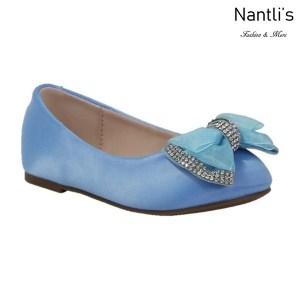 BL-T-Harper-27 Blue Zapatos de niña Mayoreo Wholesale girls flats toddler dress Shoes Nantlis