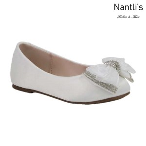 BL-T-Harper-27 Ivory Zapatos de niña Mayoreo Wholesale girls flats toddler dress Shoes Nantlis