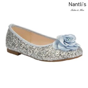 BL-T-Harper-48 Silver Zapatos de niña Mayoreo Wholesale girls flats toddler dress Shoes Nantlis