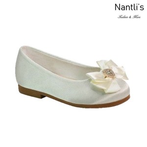 BL-T-Lili-9 Ivory Zapatos de niña Mayoreo Wholesale girls flats toddler dress Shoes Nantlis