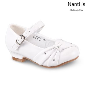 LD-i1402 White Zapatos por Mayoreo Wholesale girls shoes Nantlis Little Dominiques Kids Shoes