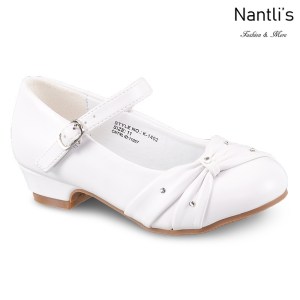 LD-k1402 White Zapatos por Mayoreo Wholesale girls shoes Nantlis Little Dominiques Kids Shoes