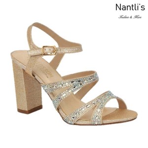 BL-Lilia-5 Champagne Zapatos de Mujer elegantes Tacon medio Mayoreo Wholesale Womens Mid-Heels Fancy Shoes Nantlis