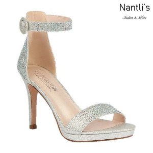 BL-Rosie-14 Silver Zapatos de Mujer elegantes Tacon medio Mayoreo Wholesale Womens Mid-Heels Fancy Shoes Nantlis