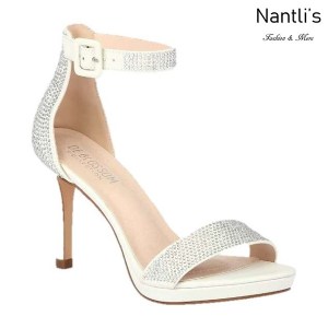 BL-Rosie-14B White Zapatos de Mujer elegantes Tacon medio Mayoreo Wholesale Womens Mid-Heels Fancy Shoes Nantlis