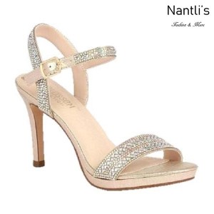 BL-Rosie-25 Gold Zapatos de Mujer elegantes Tacon medio Mayoreo Wholesale Womens Mid-Heels Fancy Shoes Nantlis