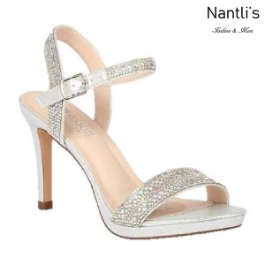 BL-Rosie-25 Silver Zapatos de Mujer elegantes Tacon medio Mayoreo Wholesale Womens Mid-Heels Fancy Shoes Nantlis