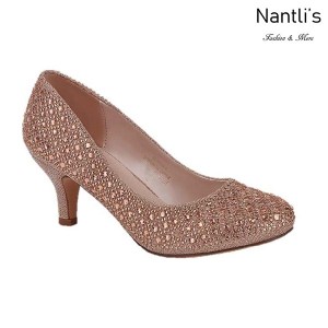 BL-Bertha-9 Red-Rose Gold Zapatos de Mujer elegantes Tacon bajo Mayoreo Wholesale Womens Low-Heels Fancy Shoes Nantlis