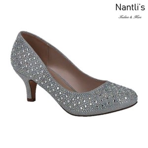 BL-Bertha-9 Silver Zapatos de Mujer elegantes Tacon bajo Mayoreo Wholesale Womens Low-Heels Fancy Shoes Nantlis