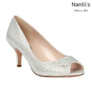 BL-Hurley-19 Silver Zapatos de Mujer elegantes Tacon bajo Mayoreo Wholesale Womens Low-Heels Fancy Shoes Nantlis