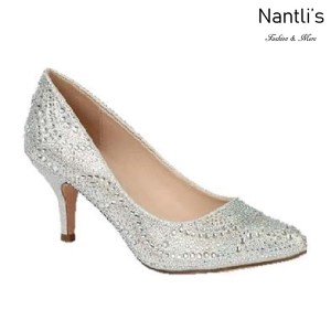 BL-Hurley-26 Silver Zapatos de Mujer elegantes Tacon bajo Mayoreo Wholesale Womens Low-Heels Fancy Shoes Nantlis