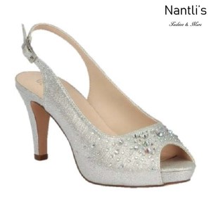 BL-Kenny-21 Silver Zapatos de Mujer elegantes Tacon bajo Mayoreo Wholesale Womens Low-Heels Fancy Shoes Nantlis