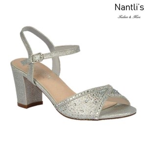 BL-Lennie-22 Silver Zapatos de Mujer elegantes Tacon bajo Mayoreo Wholesale Womens Low-Heels Fancy Shoes Nantlis