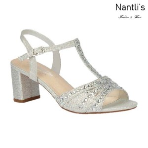 BL-Martina-12 Silver Zapatos de Mujer elegantes Tacon bajo Mayoreo Wholesale Womens Low-Heels Fancy Shoes Nantlis