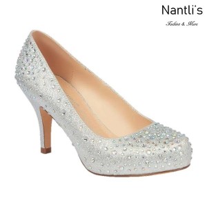BL-Roma-1 Silver Zapatos de Mujer elegantes Tacon bajo Mayoreo Wholesale Womens Low-Heels Fancy Shoes Nantlis
