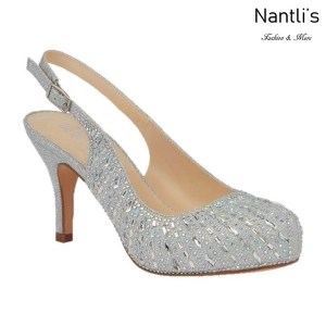 BL-Roma-14X Silver Zapatos de Mujer elegantes Tacon bajo Mayoreo Wholesale Womens Low-Heels Fancy Shoes Nantlis