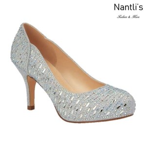BL-Roma-43 Silver Zapatos de Mujer elegantes Tacon bajo Mayoreo Wholesale Womens Low-Heels Fancy Shoes Nantlis