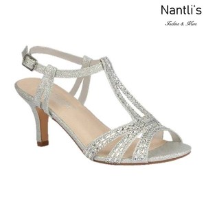 BL-Vero-76 Silver Zapatos de Mujer elegantes Tacon bajo Mayoreo Wholesale Womens Low-Heels Fancy Shoes Nantlis