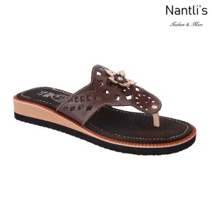 TM-35121 Brown Huaraches Mexicanos de Mujer Mayoreo Wholesale Womens Mexican Sandals Nantlis Tradicion de Mexico