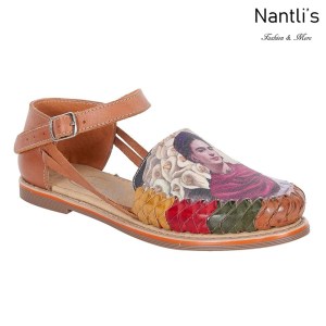 TM-35240 Multi Frida Kahlo zapatos Mexicanos de Mujer huaraches Mayoreo Wholesale Womens Mexican Shoes Nantlis Tradicion de Mexico
