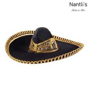 sombreros charros mayoreo TM-71161 Black-Gold Sombrero Charro Nantlis Tradicion de Mexico
