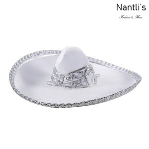 sombreros charros mayoreo TM-71169 White-Silver Sombrero Charro Nantlis Tradicion de Mexico