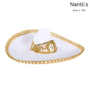 sombreros charros mayoreo TM-71170 White-Gold Sombrero Charro Nantlis Tradicion de Mexico