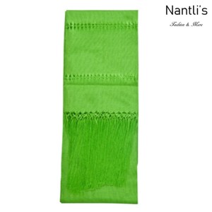 TM-75110-H Light Green Rebozo Chalina Mexicana mayoreo wholesale Mexican Shawl Cravat 65x18 Nantlis Tradicion de Mexico