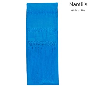 TM-75111-B Blue Rebozo Mexicano mayoreo wholesale Mexican Shawl 78x24 Nantlis Tradicion de Mexico