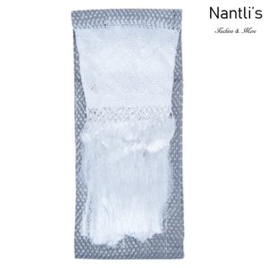 TM-75251-7 White Rebozo Mexicano mayoreo wholesale Mexican Shawl 92x25 Nantlis Tradicion de Mexico