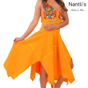 TM-77326 Vestido tipo Halter Bordado de Mujer mayoreo wholesale Mexican Embroidered Womens Dress Nantlis Tradicion de Mexico