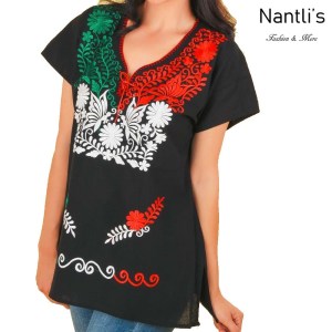 TM-77514 Black Blusa patria mujer mayoreo wholesale Mexican patriotic women blouse Nantlis Tradicion de Mexico