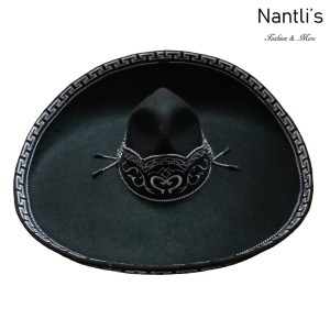 sombreros charros mayoreo TM-SCH01 Sombrero Charro Galoneado Negro Gris Charro Hat Nantlis Tradicion de Mexico