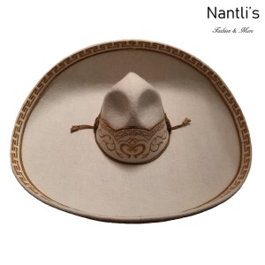 sombreros charros mayoreo TM-SCH02 Sombrero Charro Galoneado Beige-Oro Charro Hat Nantlis Tradicion de Mexico