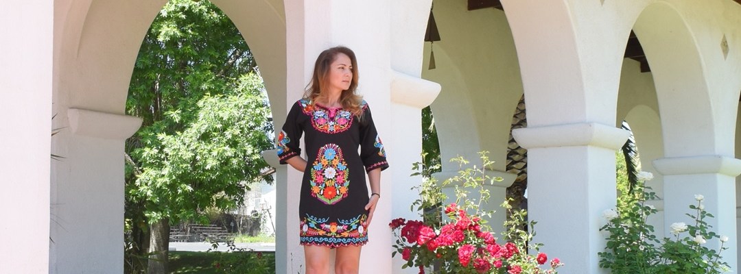 Vestidos Bordados Mayoreo Wholesale Mexican Embroidered Dresses Tradicion de Mexico by Nantlis