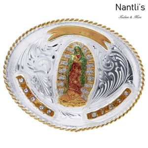 TM-20101 Hebilla de alpaca con pedreria virgen de guadalupe Mayoreo Wholesale mexican western belt buckle with rhinestones Nantlis Tradicion de Mexico