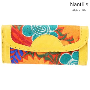 TM-41215 Carteras finas de piel bordadas para mujer Mayoreo Wholesale Fine embroidered Leather Wallets for women Nantlis Tradicion de Mexico