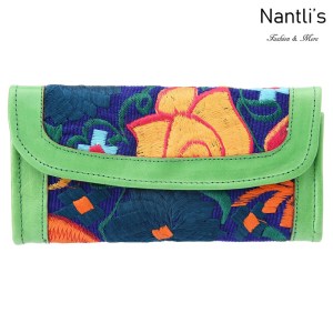 TM-41216 Carteras finas de piel bordadas para mujer Mayoreo Wholesale Fine embroidered Leather Wallets for women Nantlis Tradicion de Mexico