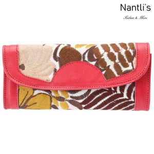 TM-41218 Carteras finas de piel bordadas para mujer Mayoreo Wholesale Fine embroidered Leather Wallets for women Nantlis Tradicion de Mexico