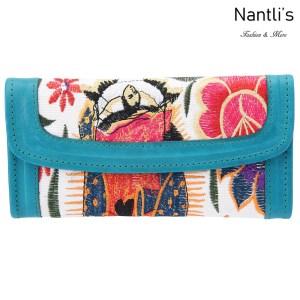 TM-41232 Carteras finas de piel bordadas para mujer Mayoreo Wholesale Fine embroidered Leather Wallets for women Nantlis Tradicion de Mexico