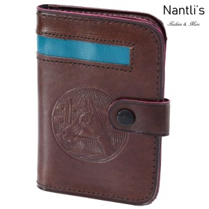 TM-41581 Porta-tarjetas de piel Mayoreo Wholesale Leather Business Cards Holders Nantlis Tradicion de Mexico